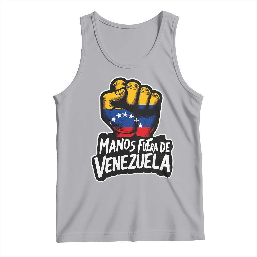 Manos Fuera De Venezuela Tank Top Venezuelan Flag TS11 Athletic Heather Print Your Wear