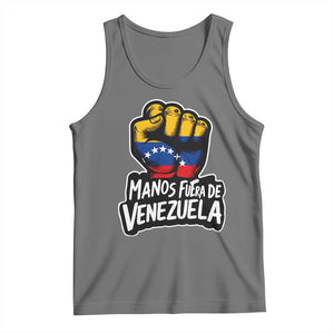Manos Fuera De Venezuela Tank Top Venezuelan Flag TS11 Black Heather Print Your Wear