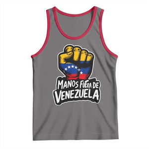 Manos Fuera De Venezuela Tank Top Venezuelan Flag TS11 Deep Heather Red Print Your Wear