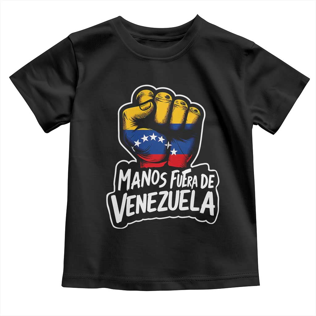 Manos Fuera De Venezuela Toddler T Shirt Venezuelan Flag TS11 Black Print Your Wear