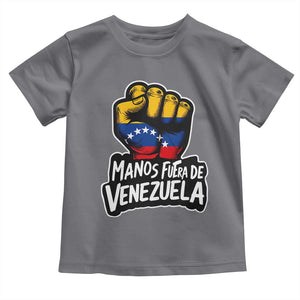Manos Fuera De Venezuela Toddler T Shirt Venezuelan Flag TS11 Charcoal Print Your Wear