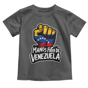 Manos Fuera De Venezuela Toddler T Shirt Venezuelan Flag TS11 Dark Heather Print Your Wear