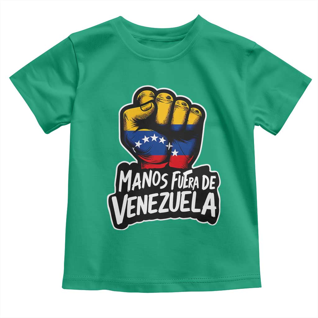 Manos Fuera De Venezuela Toddler T Shirt Venezuelan Flag TS11 Irish Green Print Your Wear