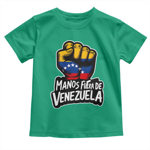 Manos Fuera De Venezuela Toddler T Shirt Venezuelan Flag TS11 Irish Green Print Your Wear