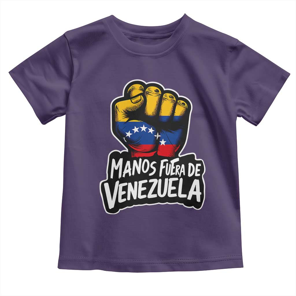 Manos Fuera De Venezuela Toddler T Shirt Venezuelan Flag TS11 Purple Print Your Wear
