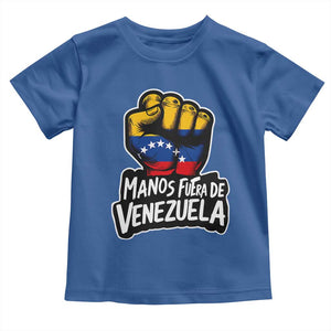 Manos Fuera De Venezuela Toddler T Shirt Venezuelan Flag TS11 Royal Blue Print Your Wear