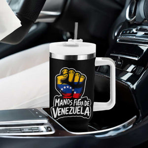 Manos Fuera De Venezuela Tumbler With Handle Venezuelan Flag TS11 Print Your Wear