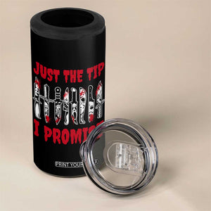 Funny Halloween Just The Tip I Promise 4 in 1 Can Cooler Tumbler Horror Movie Knives TS11 Print Your Wear