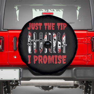 Funny Halloween Just The Tip I Promise Spare Tire Cover Horror Movie Knives TS11 Black Print Your Wear