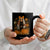 Halloween Vintage Patchwork Ghost Holding Black Cat Groovy Floral Coffee Mug TS11 Print Your Wear