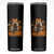 Halloween Vintage Patchwork Ghost Holding Black Cat Groovy Floral Skinny Tumbler TS11 Black Print Your Wear