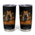 Halloween Vintage Patchwork Ghost Holding Black Cat Groovy Floral Tumbler Cup TS11 Black Print Your Wear