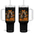 Halloween Vintage Patchwork Ghost Holding Black Cat Groovy Floral Tumbler With Handle TS11 One Size: 40 oz Black Print Your Wear