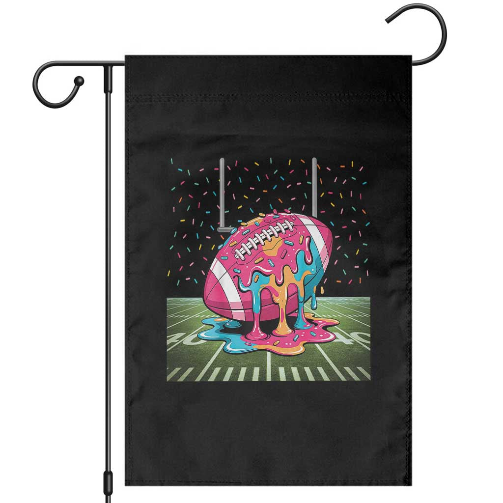 American Football Sprinkles Ice Cream Drip Field Goal Garden Flag - Print Your Wear
