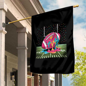 American Football Sprinkles Ice Cream Drip Field Goal Garden Flag - Print Your Wear