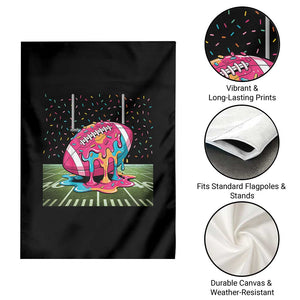 American Football Sprinkles Ice Cream Drip Field Goal Garden Flag - Print Your Wear