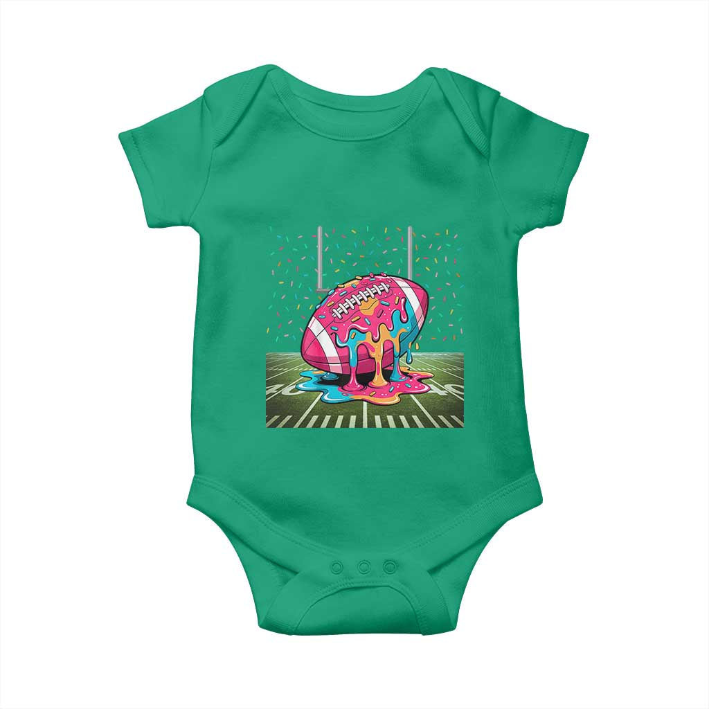 American Football Sprinkles Ice Cream Drip Field Goal Baby Onesie TS11 Irish Green Print Your Wear