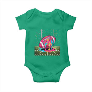 American Football Sprinkles Ice Cream Drip Field Goal Baby Onesie - Print Your Wear