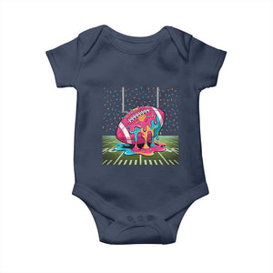 American Football Sprinkles Ice Cream Drip Field Goal Baby Onesie - Print Your Wear