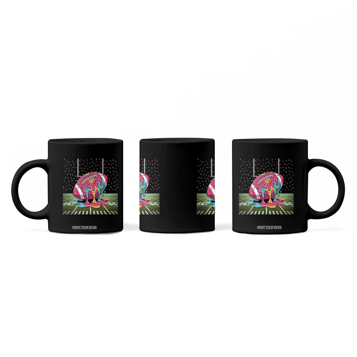 American Football Sprinkles Ice Cream Drip Field Goal Coffee Mug TS11 Print Your Wear