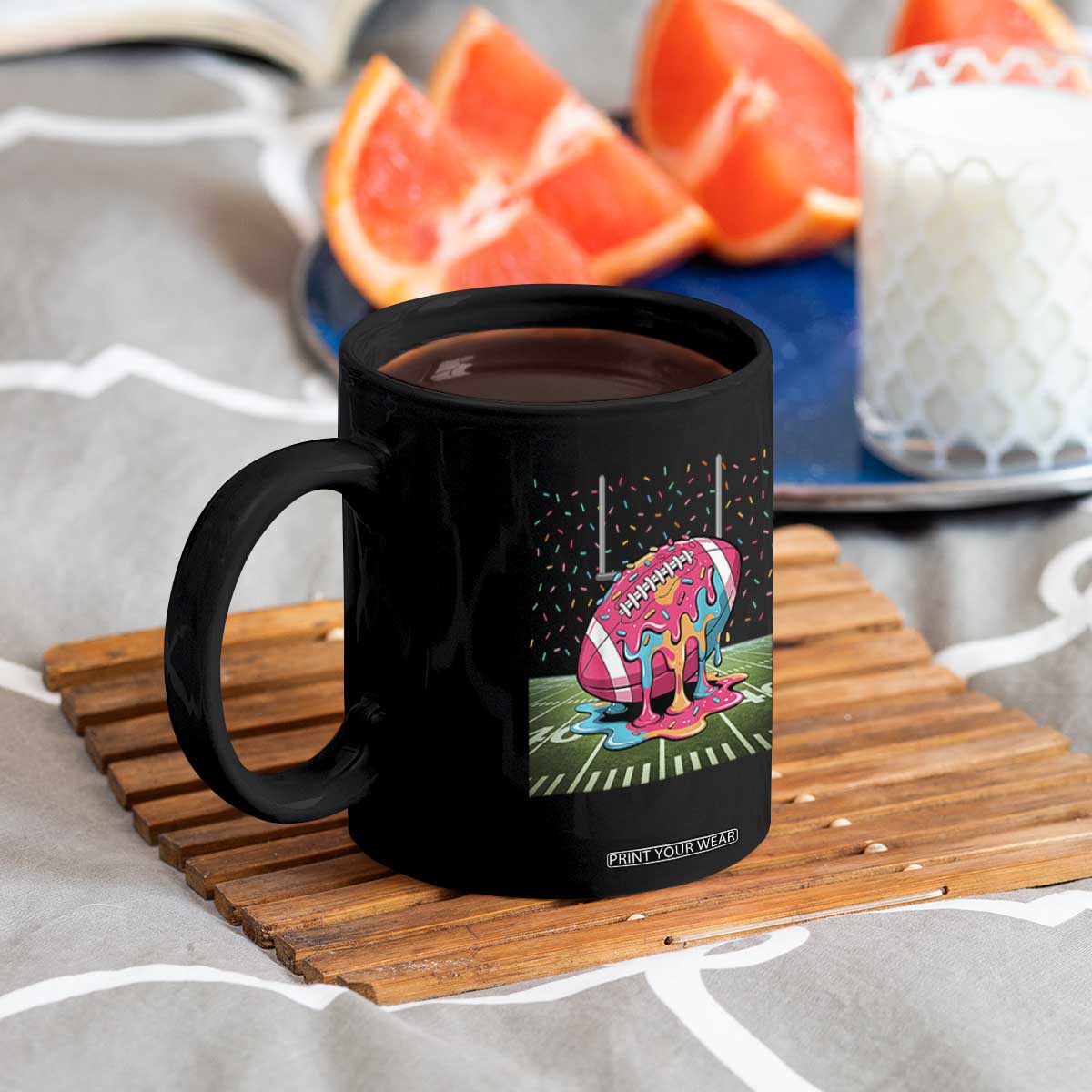 American Football Sprinkles Ice Cream Drip Field Goal Coffee Mug TS11 Print Your Wear