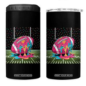 American Football Sprinkles Ice Cream Drip Field Goal 4 in 1 Can Cooler Tumbler - Print Your Wear