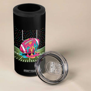 American Football Sprinkles Ice Cream Drip Field Goal 4 in 1 Can Cooler Tumbler - Print Your Wear
