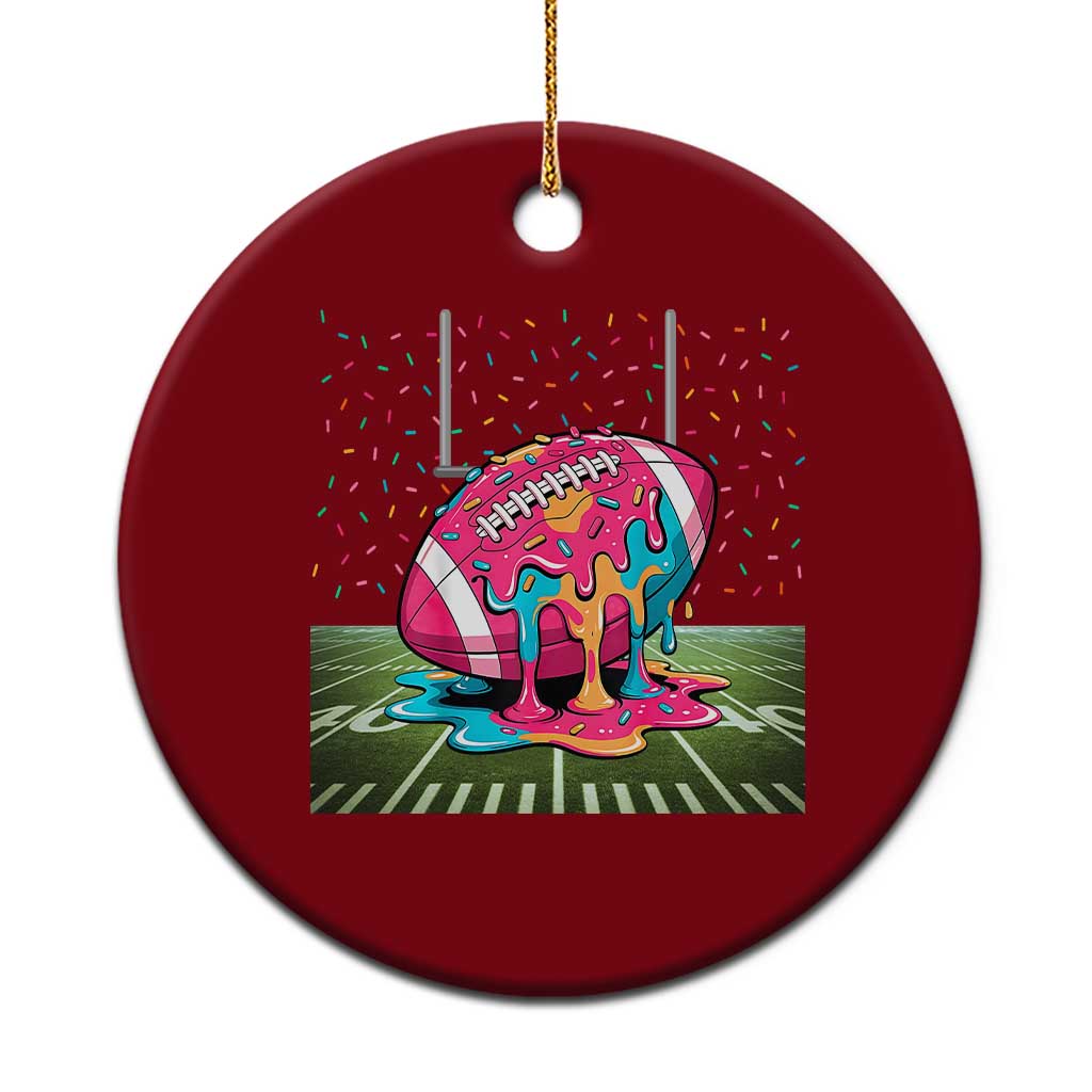 American Football Sprinkles Ice Cream Drip Field Goal Ceramic Ornament TS11 1pc Red Print Your Wear