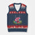 American Football Sprinkles Ice Cream Drip Field Goal V-Neck Knit Sweater Vest - Print Your Wear