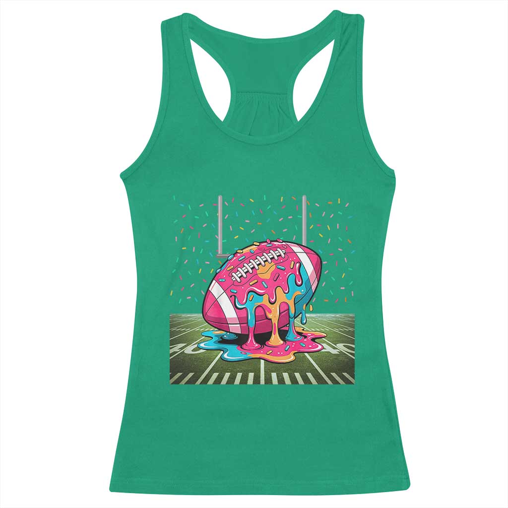 American Football Sprinkles Ice Cream Drip Field Goal Racerback Tank Top TS11 Irish Green Print Your Wear