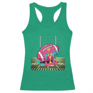 American Football Sprinkles Ice Cream Drip Field Goal Racerback Tank Top - Print Your Wear