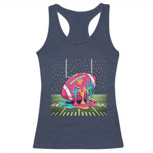 American Football Sprinkles Ice Cream Drip Field Goal Racerback Tank Top - Print Your Wear