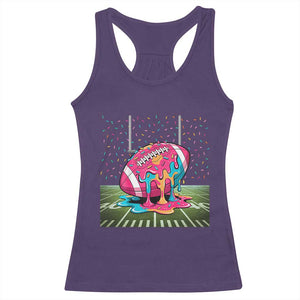 American Football Sprinkles Ice Cream Drip Field Goal Racerback Tank Top - Print Your Wear