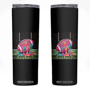 American Football Sprinkles Ice Cream Drip Field Goal Skinny Tumbler - Print Your Wear