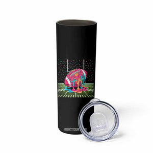 American Football Sprinkles Ice Cream Drip Field Goal Skinny Tumbler TS11 Print Your Wear
