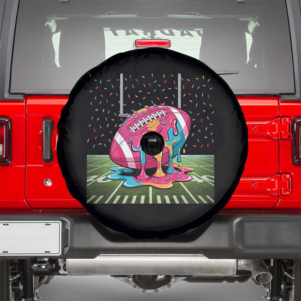 American Football Sprinkles Ice Cream Drip Field Goal Spare Tire Cover TS11 Black Print Your Wear