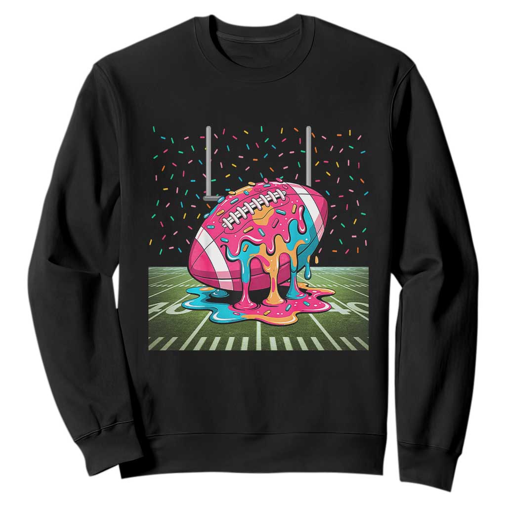 American Football Sprinkles Ice Cream Drip Field Goal Sweatshirt - Print Your Wear