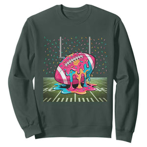 American Football Sprinkles Ice Cream Drip Field Goal Sweatshirt - Print Your Wear