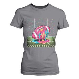 American Football Sprinkles Ice Cream Drip Field Goal T Shirt For Women TS11 Charcoal Print Your Wear