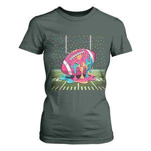 American Football Sprinkles Ice Cream Drip Field Goal T Shirt For Women TS11 Dark Forest Green Print Your Wear