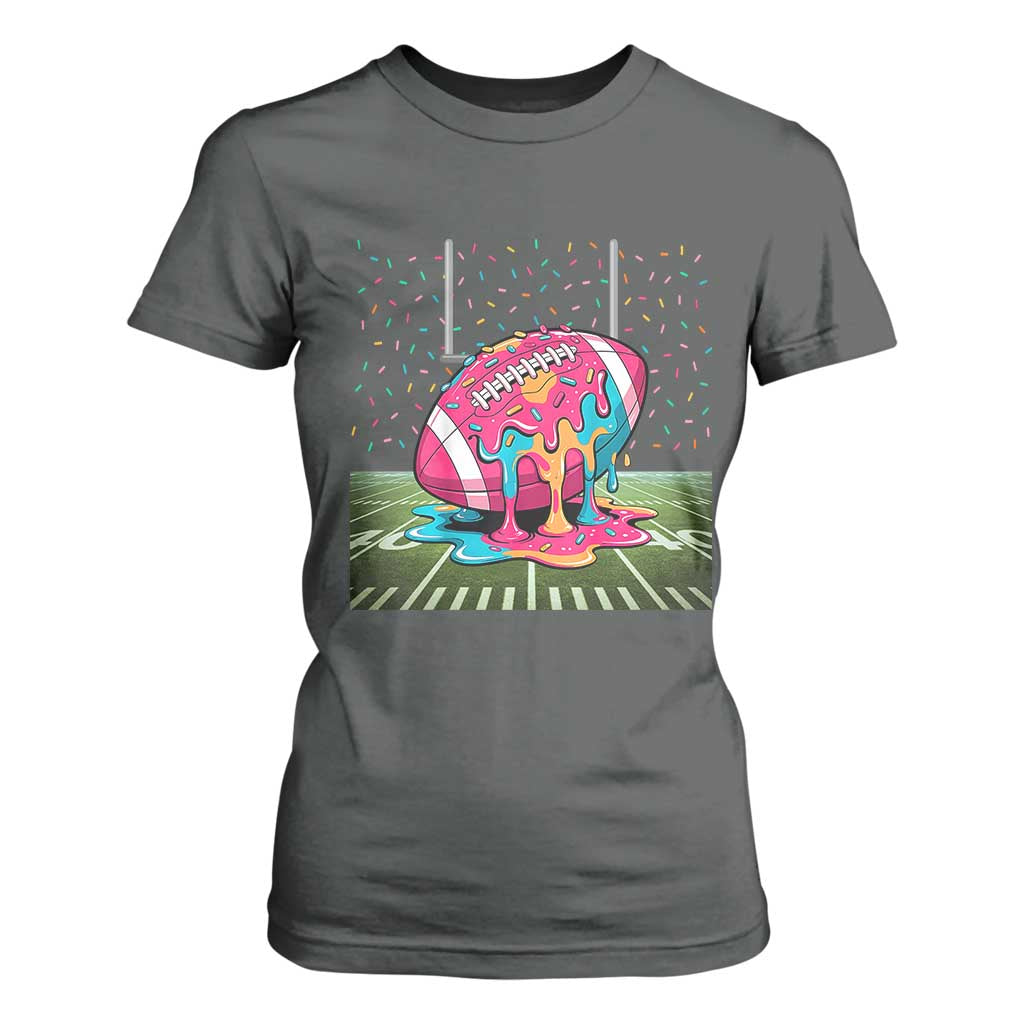 American Football Sprinkles Ice Cream Drip Field Goal T Shirt For Women TS11 Dark Heather Print Your Wear