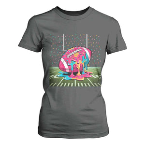 American Football Sprinkles Ice Cream Drip Field Goal T Shirt For Women TS11 Dark Heather Print Your Wear