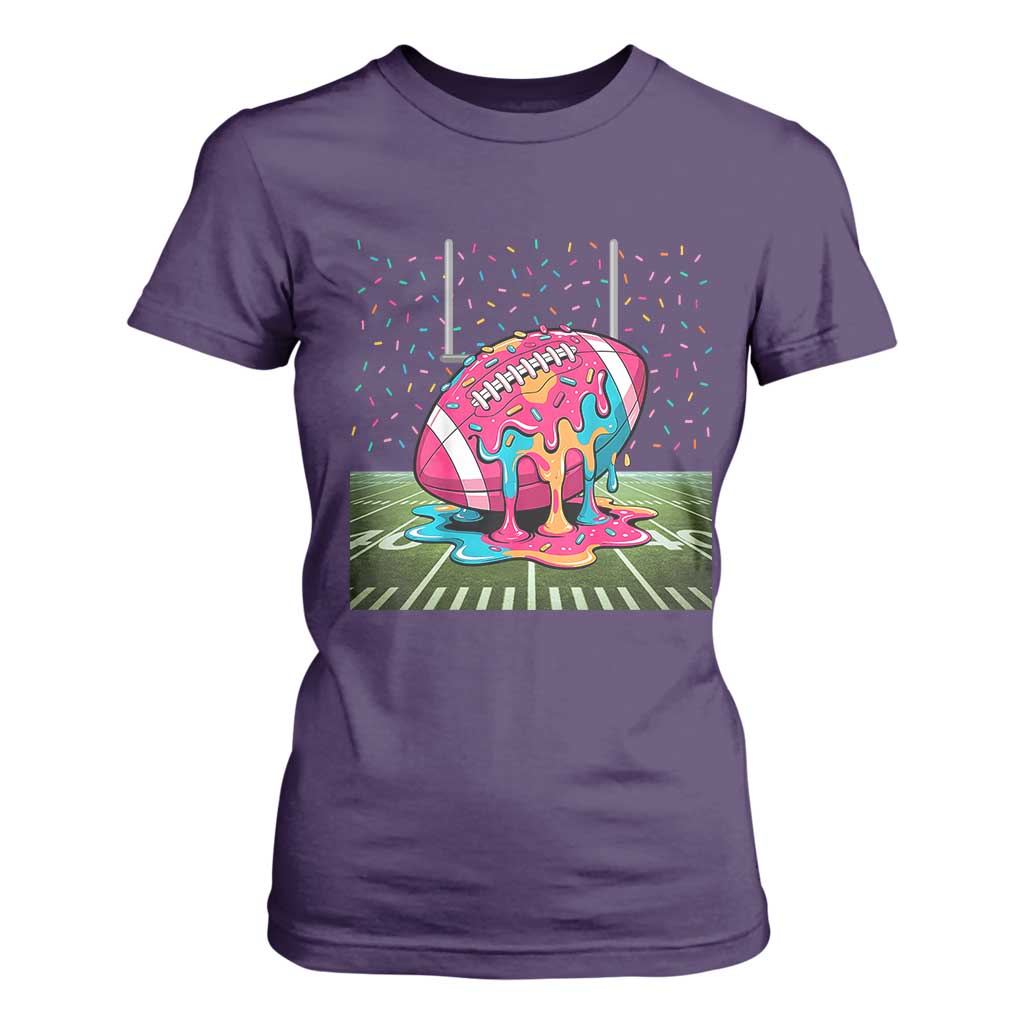 American Football Sprinkles Ice Cream Drip Field Goal T Shirt For Women TS11 Purple Print Your Wear