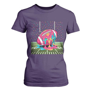 American Football Sprinkles Ice Cream Drip Field Goal T Shirt For Women - Print Your Wear