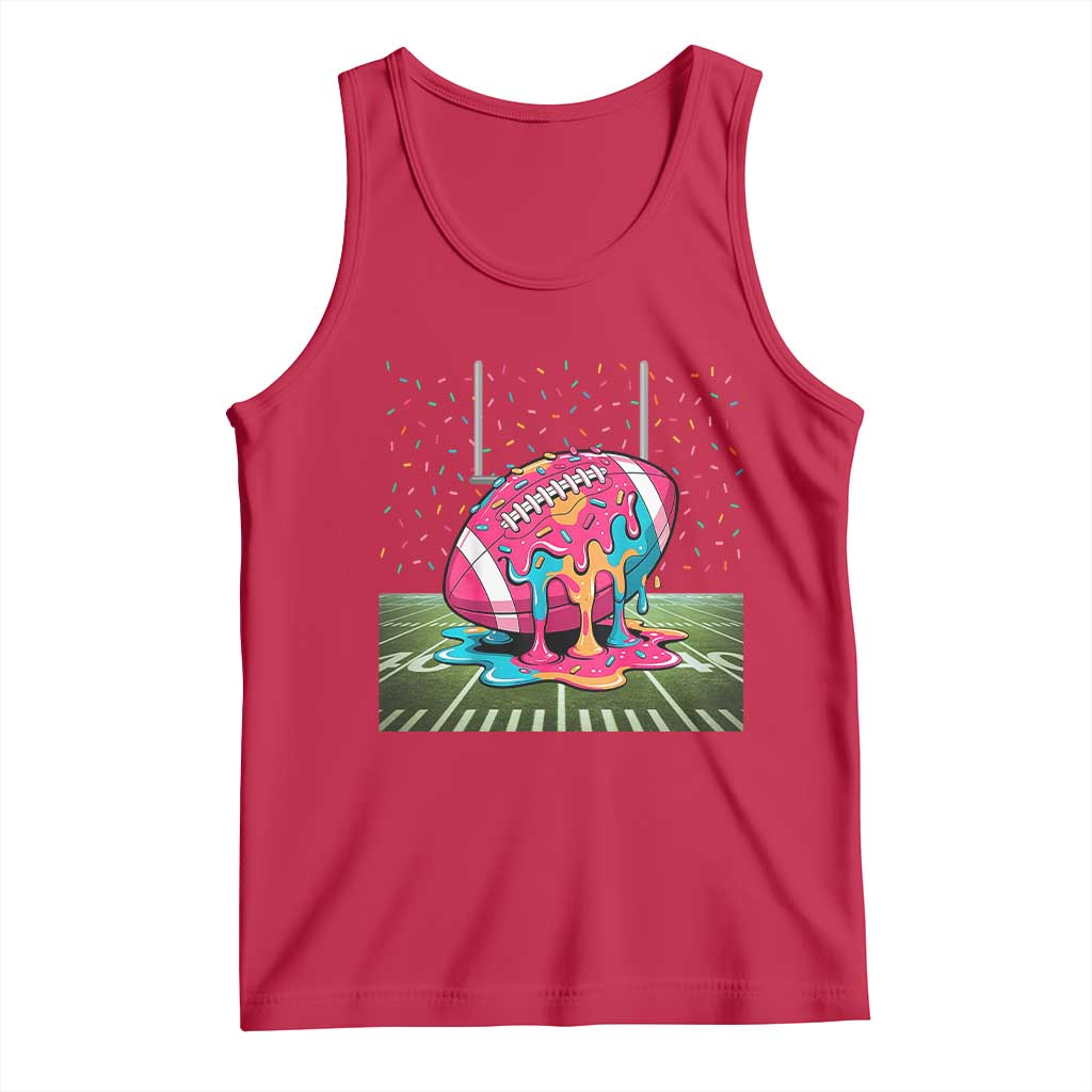 American Football Sprinkles Ice Cream Drip Field Goal Tank Top TS11 Red Print Your Wear