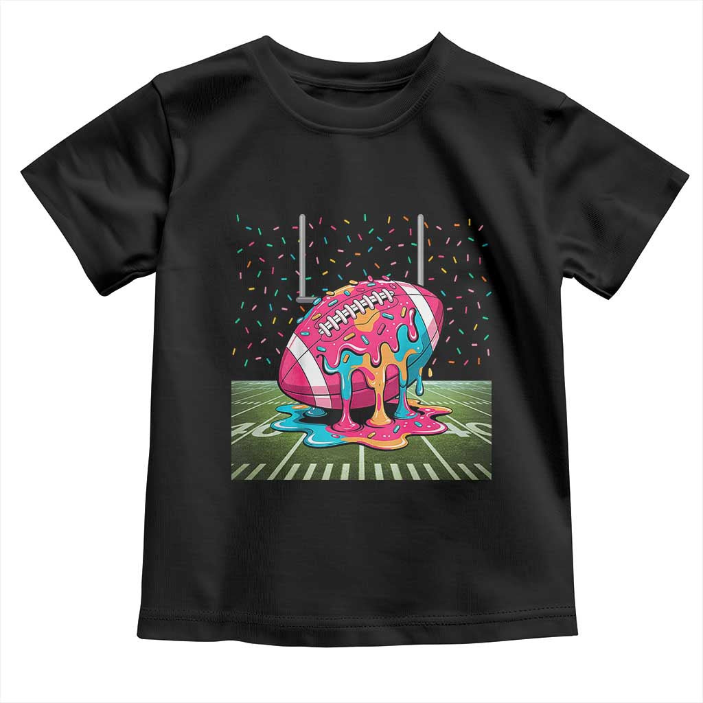 American Football Sprinkles Ice Cream Drip Field Goal Toddler T Shirt TS11 Black Print Your Wear