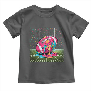 American Football Sprinkles Ice Cream Drip Field Goal Toddler T Shirt TS11 Dark Heather Print Your Wear