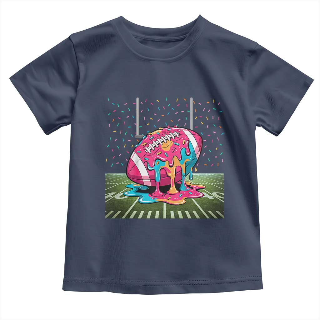 American Football Sprinkles Ice Cream Drip Field Goal Toddler T Shirt TS11 Navy Print Your Wear