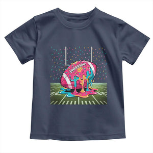 American Football Sprinkles Ice Cream Drip Field Goal Toddler T Shirt TS11 Navy Print Your Wear