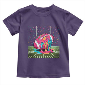 American Football Sprinkles Ice Cream Drip Field Goal Toddler T Shirt TS11 Purple Print Your Wear